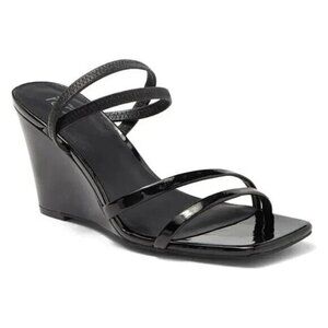 NORDSTROM Rack Women's "Reena" black wedge sandals open toe